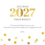 Vierkante fotocollage nieuwjaarskaart met 4 eigen foto's 3