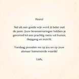 Vol van karakter verjaardag wijnlabel aanpasbare leeftijd 3