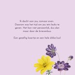 Vriendschap kaart met mooie tekende bloemen en takjes 3