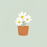 Vrolijk felicitatiekaartje groen met lachend bloemetjes 2