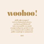 Vrolijk felicitatiekaartje woohoo een wonder in je buik 3