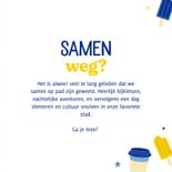 Vrolijk kaartje patroon zomer reizen samen weg? 3