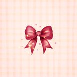 Vrolijk verjaardagskaartje met strik en ruitjes 2