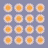 Vrolijk wenskaartje met smiley bloemen 2