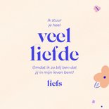 Vrolijk wenskaartje veel liefde met bloemetjes 3