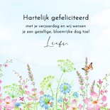 Vrolijke bloemenweide met vlinders 3