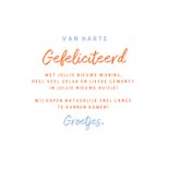 Vrolijke felicitatiekaart verhuizen met plant en papegaaien 3