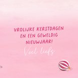 Vrolijke kerstkaart met gekleurde kerstballen 3