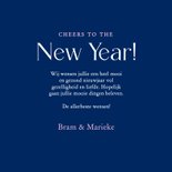 Vrolijke nieuwjaarskaart champagne met sterretjes 3