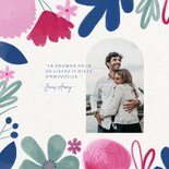 Vrolijke Save Our Date kaart zomerse bloemen  2