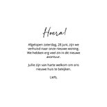 Vrolijke verhuiskaart Nieuw Huis 3
