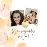 Vrolijke verjaardagskaart met foto's, ballonnen en hart 2