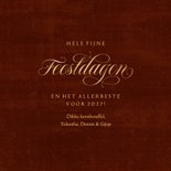 Warme kerstkaart fijne feestdagen goud fotocollage sterren 3