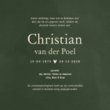 Waterverf rouwkaart donkergroen met hartje 3