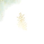 Waterverf trouwkaart save the date met goudfolie takje 2