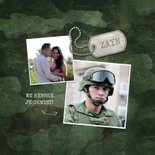 Welkom thuis militair met foto en legerplaatje  2