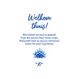 Welkom thuis vakantiekaart delftsblauw tegel quote 3