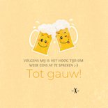 Wenskaart afspreken om een biertje te doen 3