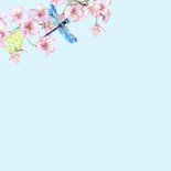 Wenskaart Bloemen en vlinders in het voorjaar 2