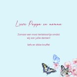 Wenskaart Bloemen en vlinders in het voorjaar 3