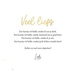 Wenskaart bloemen foto veel liefs foto goud confetti 3