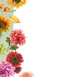 Wenskaart Bloemen in de herfstsfeer  2