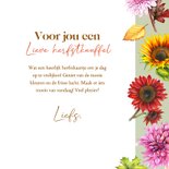 Wenskaart Bloemen in de herfstsfeer  3