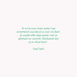 Wenskaart die lach staat je goed paars met groen typografie 3