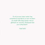 Wenskaart die lach staat je goed paars met groen typografie 3