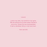 Wenskaart ik hou van jou roze raster typografie 3