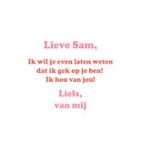 Wenskaart ik vind je lief hartjes 3