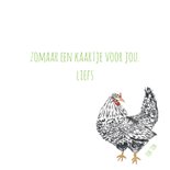 Wenskaart illustratie van een kip 3