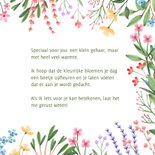 Wenskaart kus door de brievenbus botanisch kleurrijk 3