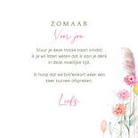 Wenskaart met droogbloemen 3