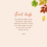 Wenskaart met zwarte kat in de herfst 3