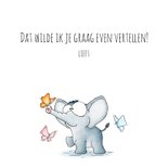 Wenskaart olifant ik vind jou olifantastisch 3