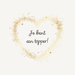 Wenskaart speciaal voor jou lieve woorden hartjes goud 2