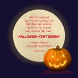 Wenskaart spooky halloween pompoen 3