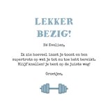 Wenskaart sport motiverend fitness trots 3