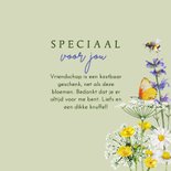 Wenskaart veldbloemen vlinder  3