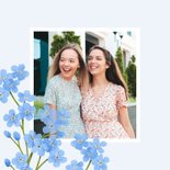 Wenskaart vergeet me niet ik denk aan jou bloemen 2