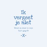 Wenskaart vergeet me niet ik denk aan jou bloemen 3