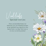 Wenskaart voorjaarsbloemetjes Marietjes 3