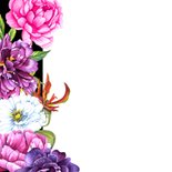 Wenskaart Vriendschap botanische pioenrozen 2