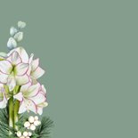 Wenskaart witte amaryllis eucalyptus 2