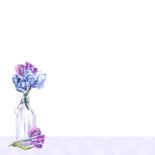 Wenskaart zomaar vaasjes tulpen 2