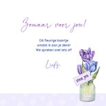 Wenskaart zomaar vaasjes tulpen 3