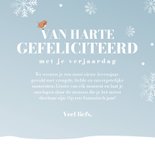 Winters verjaardagskaartje met 2 vogeltjes  3