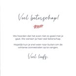 Winterse beterschapskaart met natuur foto rozenbottel  3