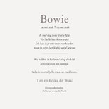 Wit rouwkaartje met tekening van kindje en handen 3